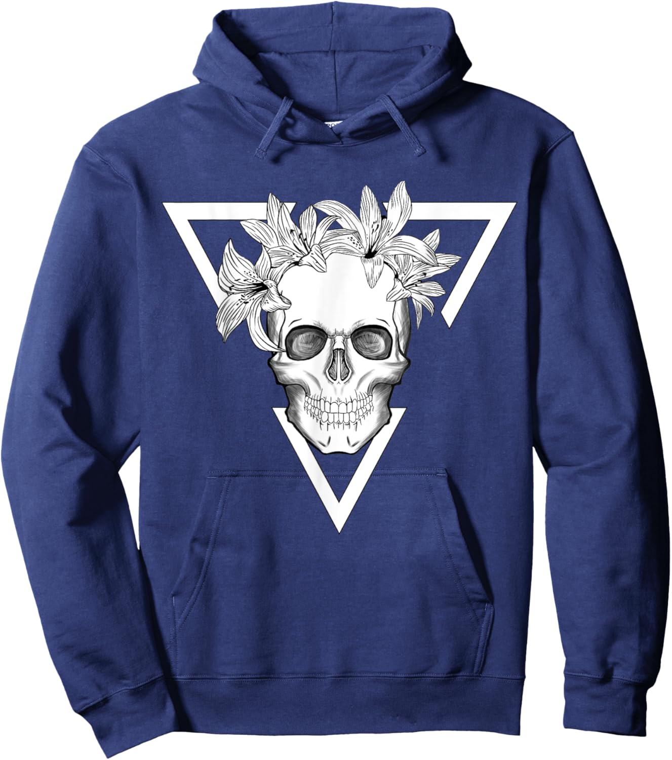 Fashion Skull Graphic Hoodie - Hoodie | Navy