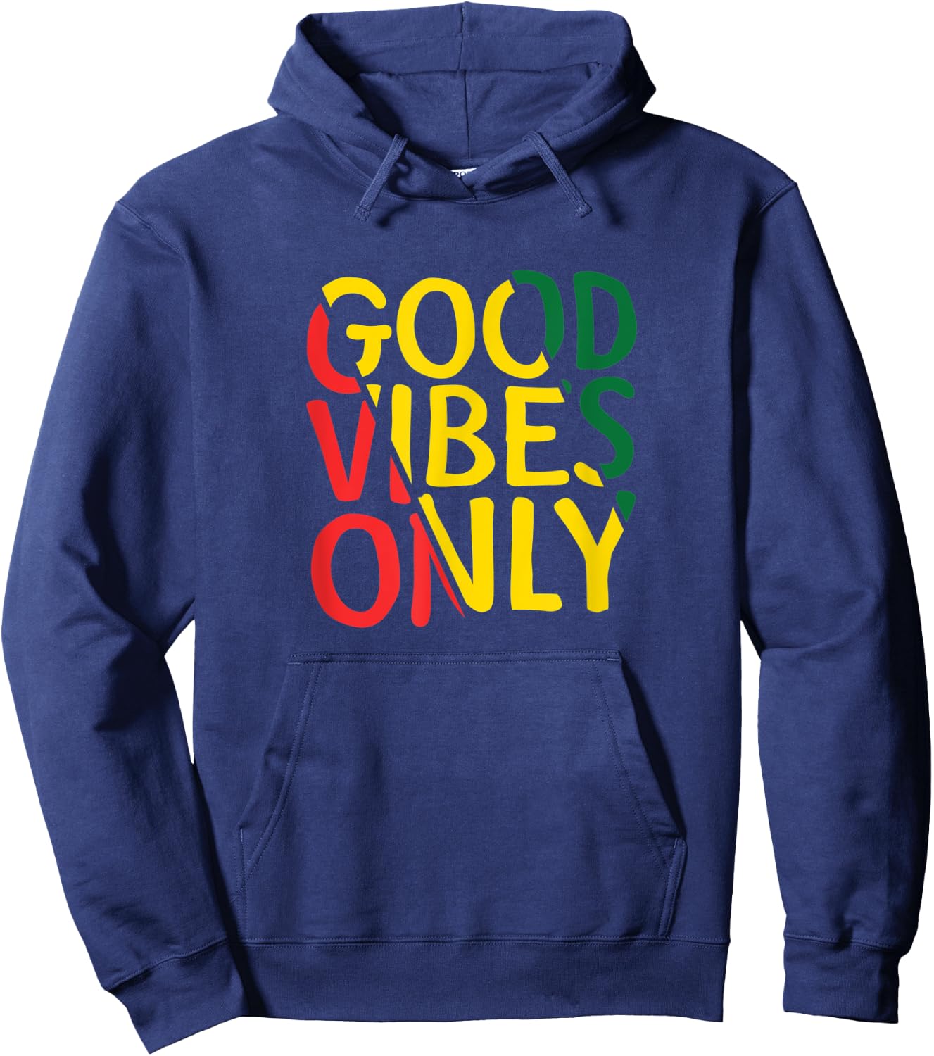 Good Vibes Only Jamaican Reggae Hoodie - Hoodie | Navy