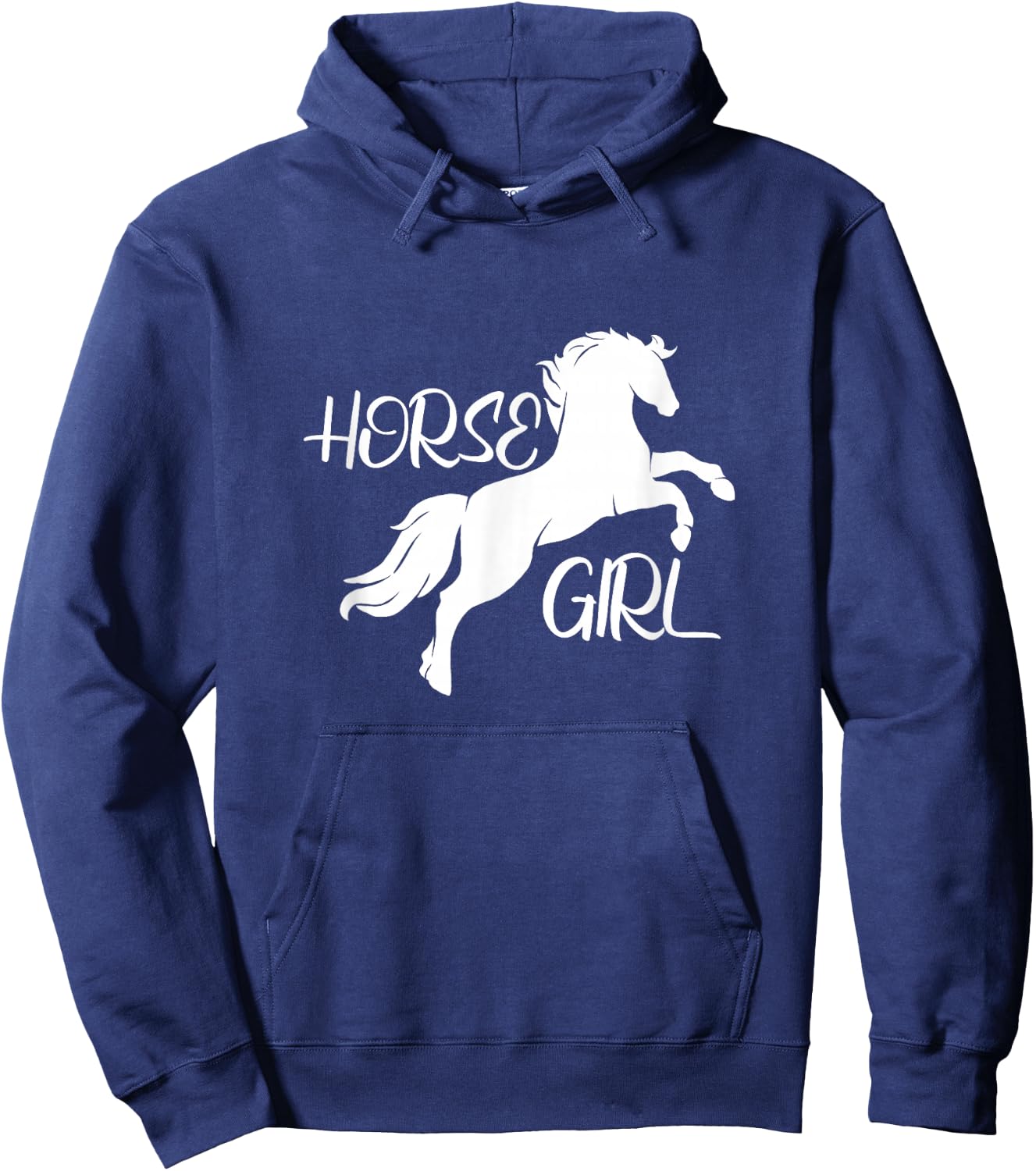 I Love Horses Funny Equestrian Horse Girl Hoodie - Hoodie | Navy