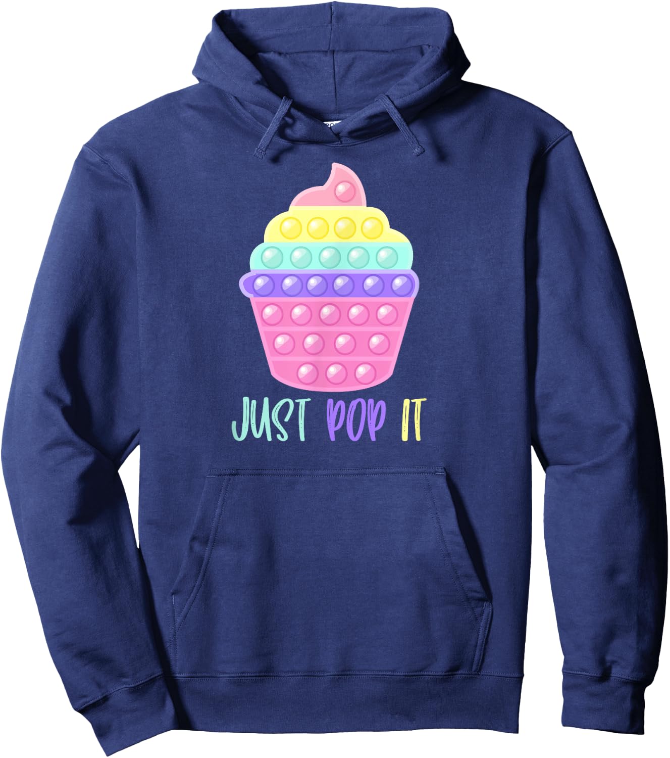 Cupcake Just Pop It Pop Fidget Toy Funny Hoodie - Hoodie | Navy