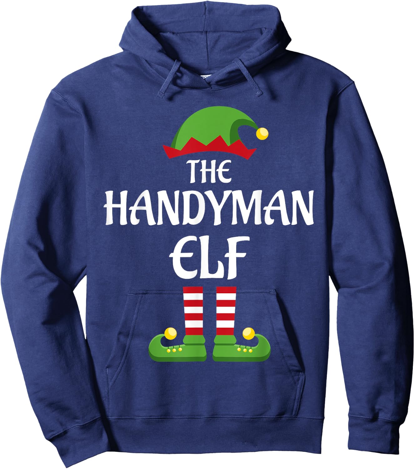 Handyman Elf Family Matching Group Christmas Hoodie - Hoodie | Navy