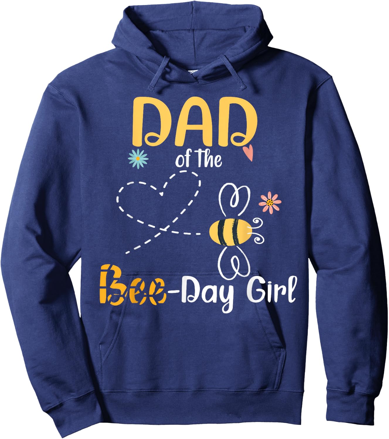 Dad Bee Birthday Party Matching Family Hoodie - Hoodie | Navy