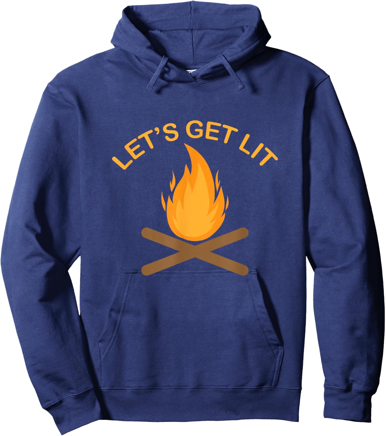 Camping campfire "Let's Get Lit" Hoodie - Hoodie | Navy