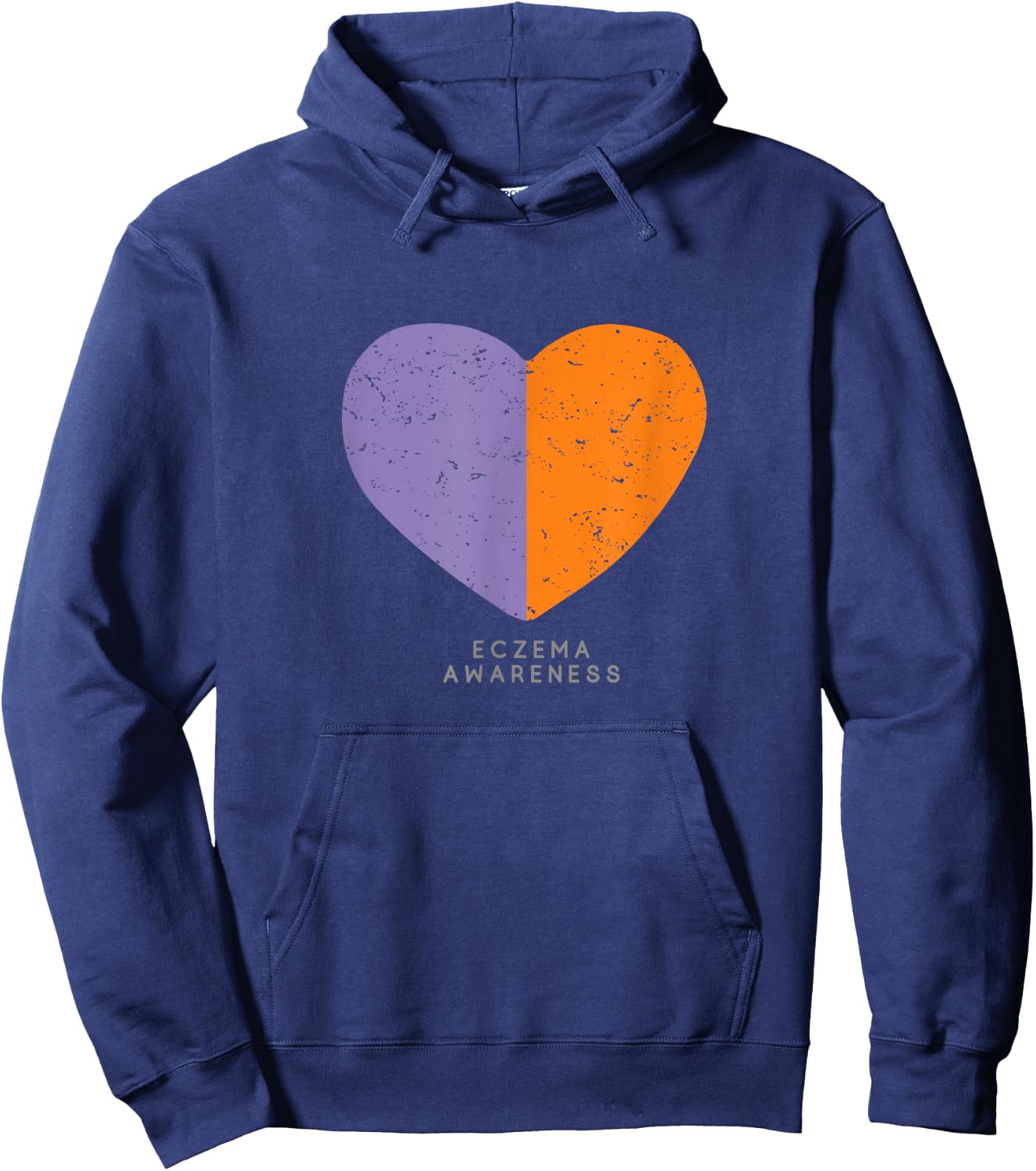 Eczema Awareness Shirt Heart Hoodie - Hoodie | Navy