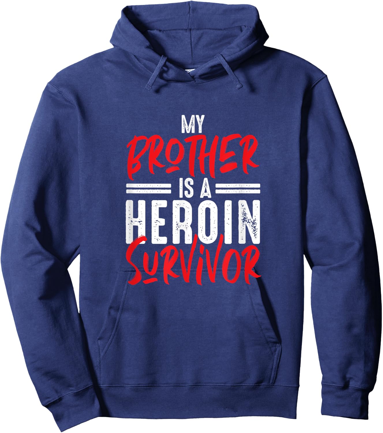 Heroin Survivor Recovery Gift Sober 12 Steps NA Hoodie - Hoodie | Navy