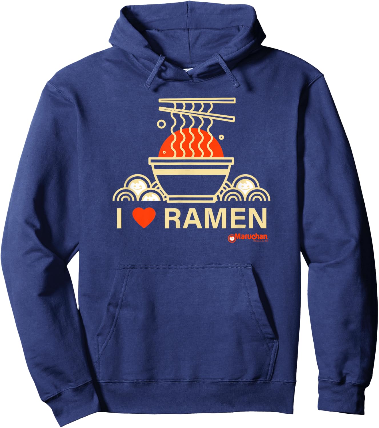 Maruchan I Heart Ramen Noodle Bowl Poster Hoodie - Hoodie | Navy