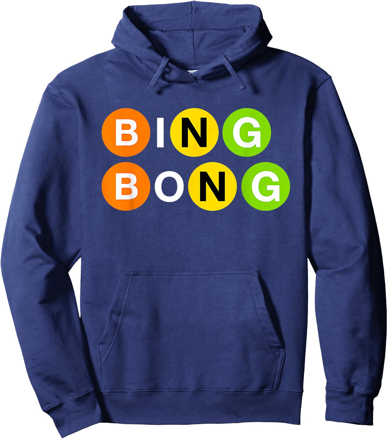 Funny NYC Subway Bing Bong Rally Hoodie - Hoodie | Navy