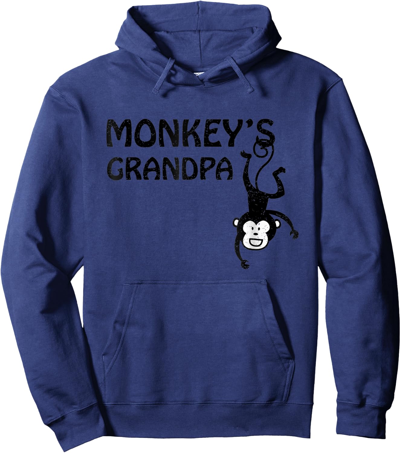 Monkey's Grandpa Grandfather Monkey Hoodie - Hoodie | Navy