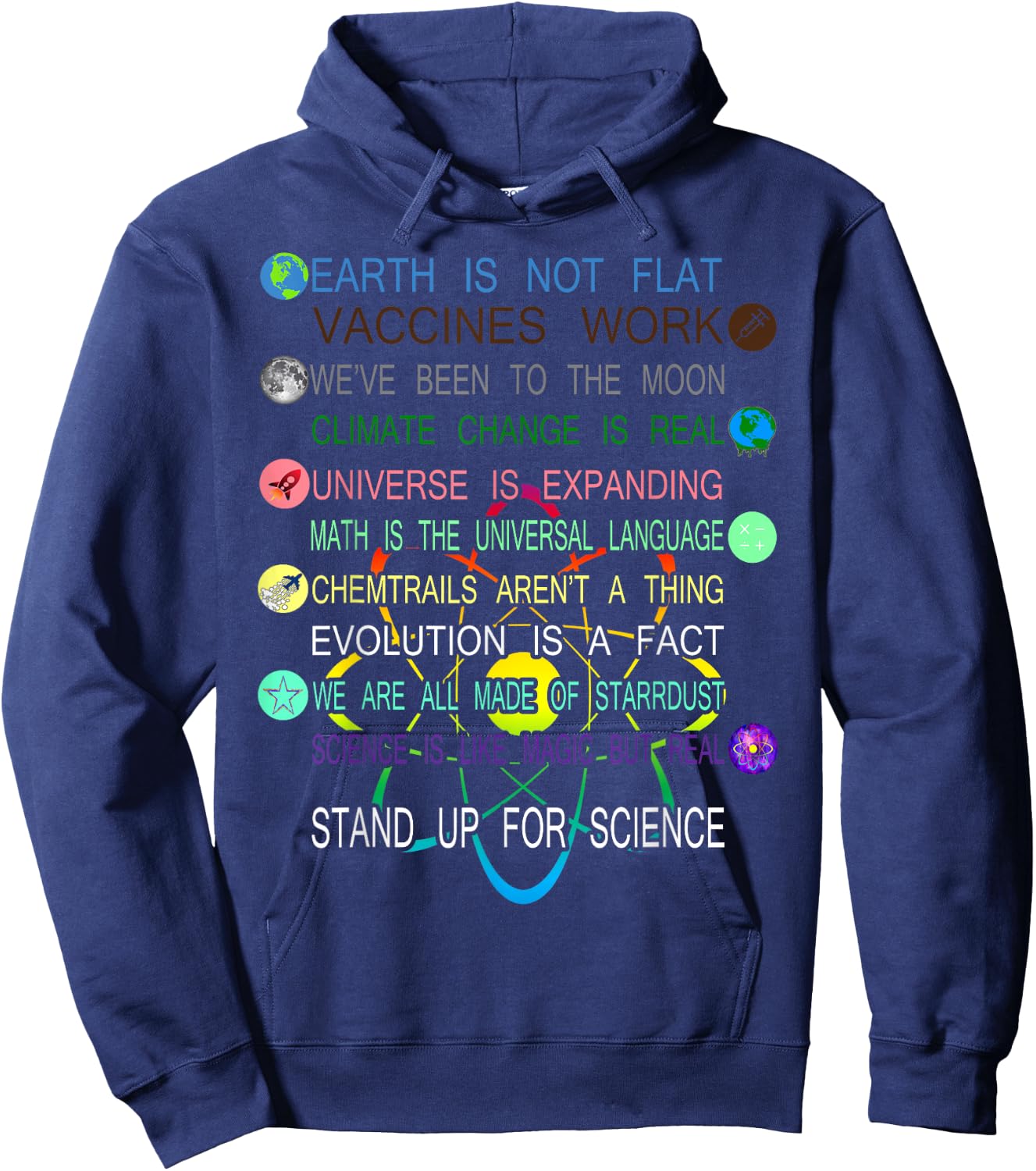 Stand Up For Science Cool Pro Science Hoodie - Hoodie | Navy