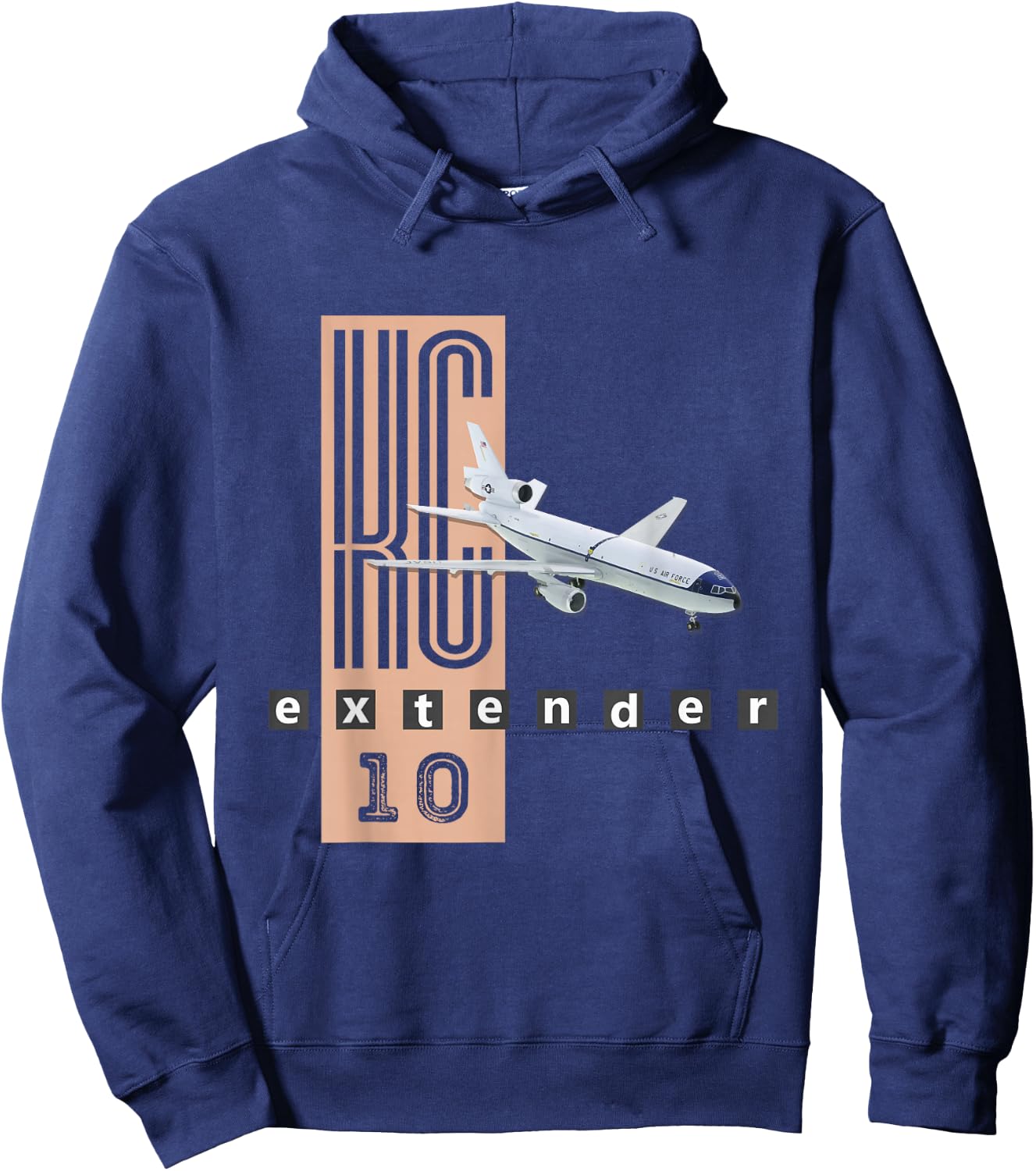 Classic Blue & White KC-10 Hoodie - Hoodie | Navy