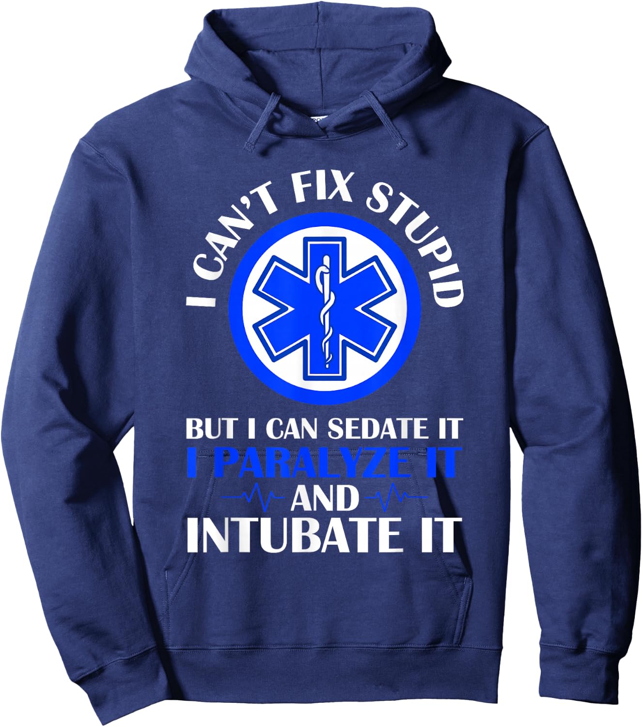 EMS EMT First Responder Retired Paramedic Hoodie - Hoodie | Navy