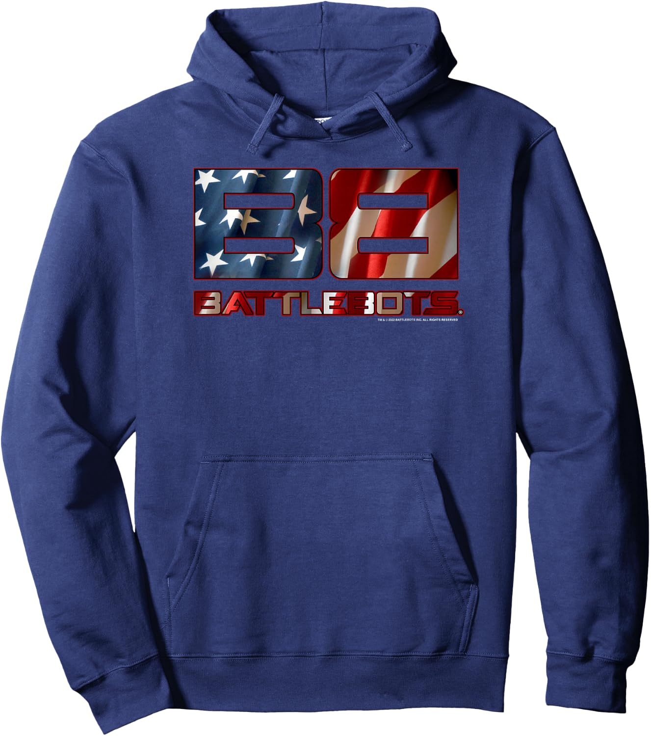 BattleBots Logo American Flag Fill Small Hoodie - Hoodie | Navy