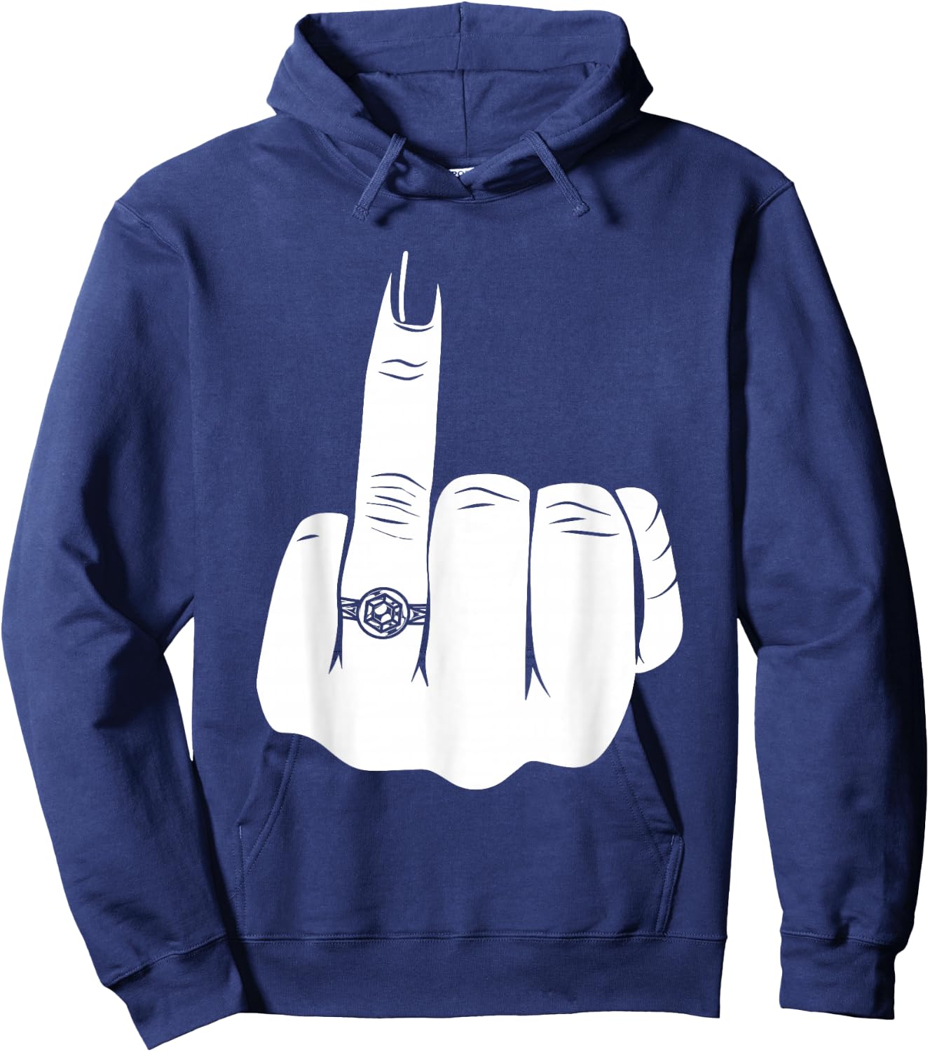 Got Engaged - Engagement Ring Finger Hoodie - Hoodie | Navy