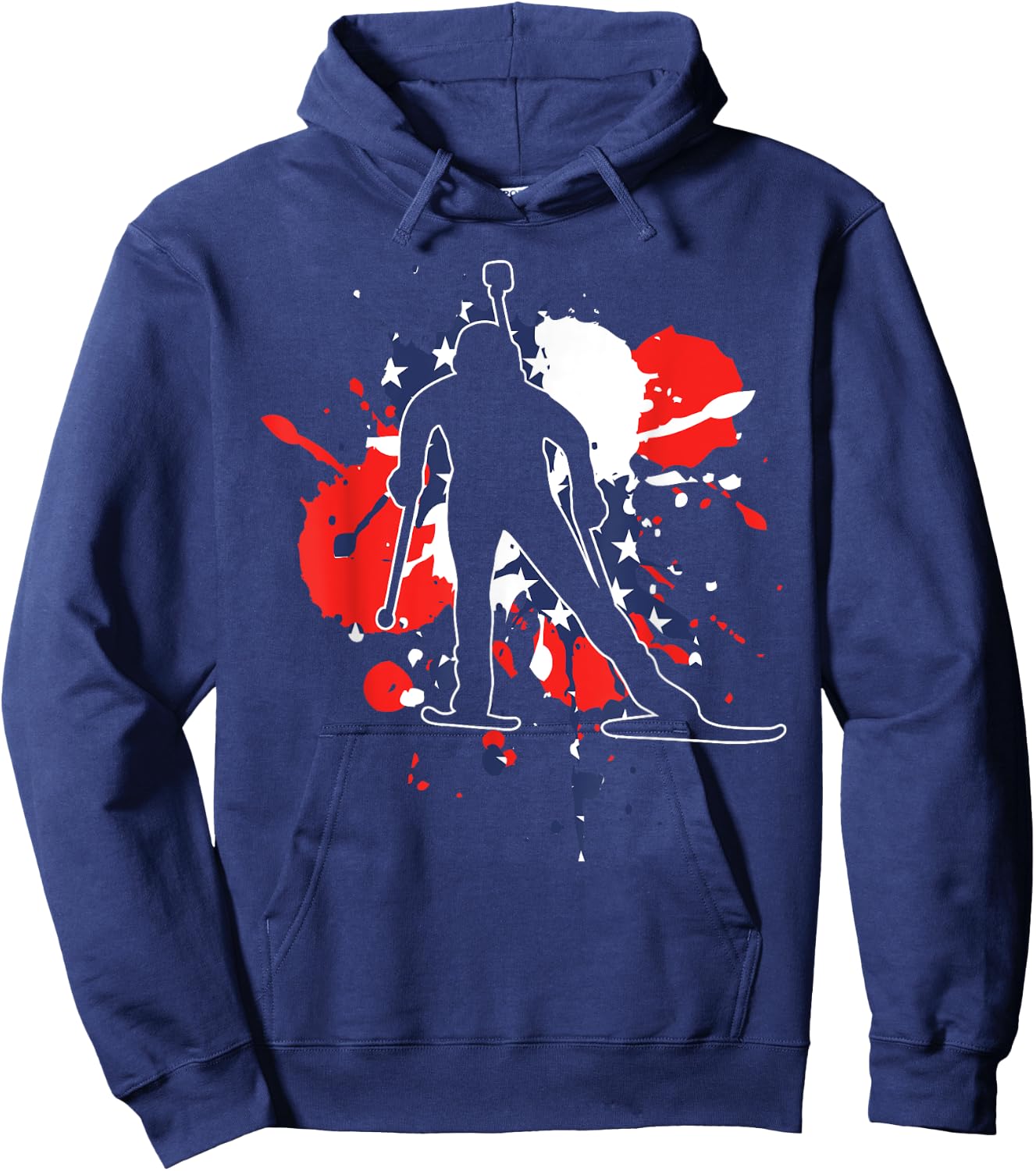 USA Flag Biathlonist - American Biathlon Hoodie - Hoodie | Navy