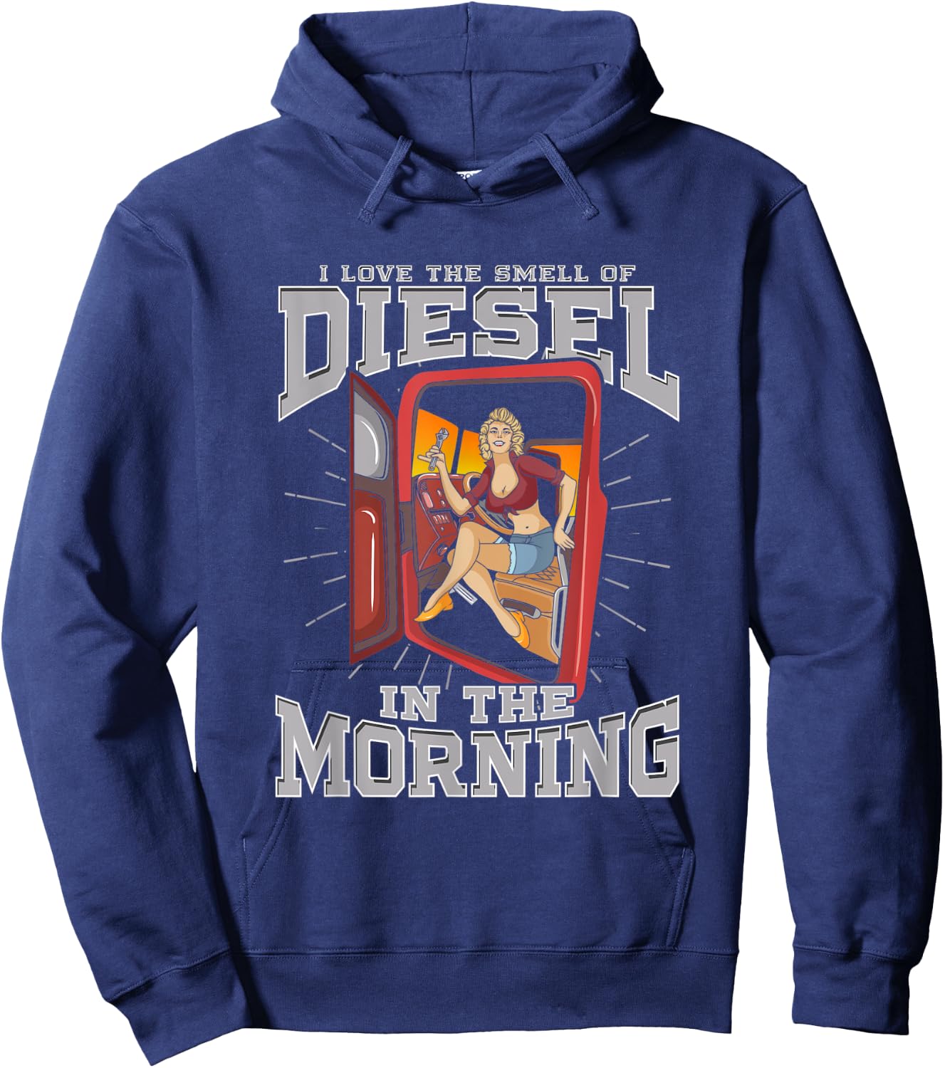 I love the smell of Diesel in the morning Hoodie - Hoodie | Navy