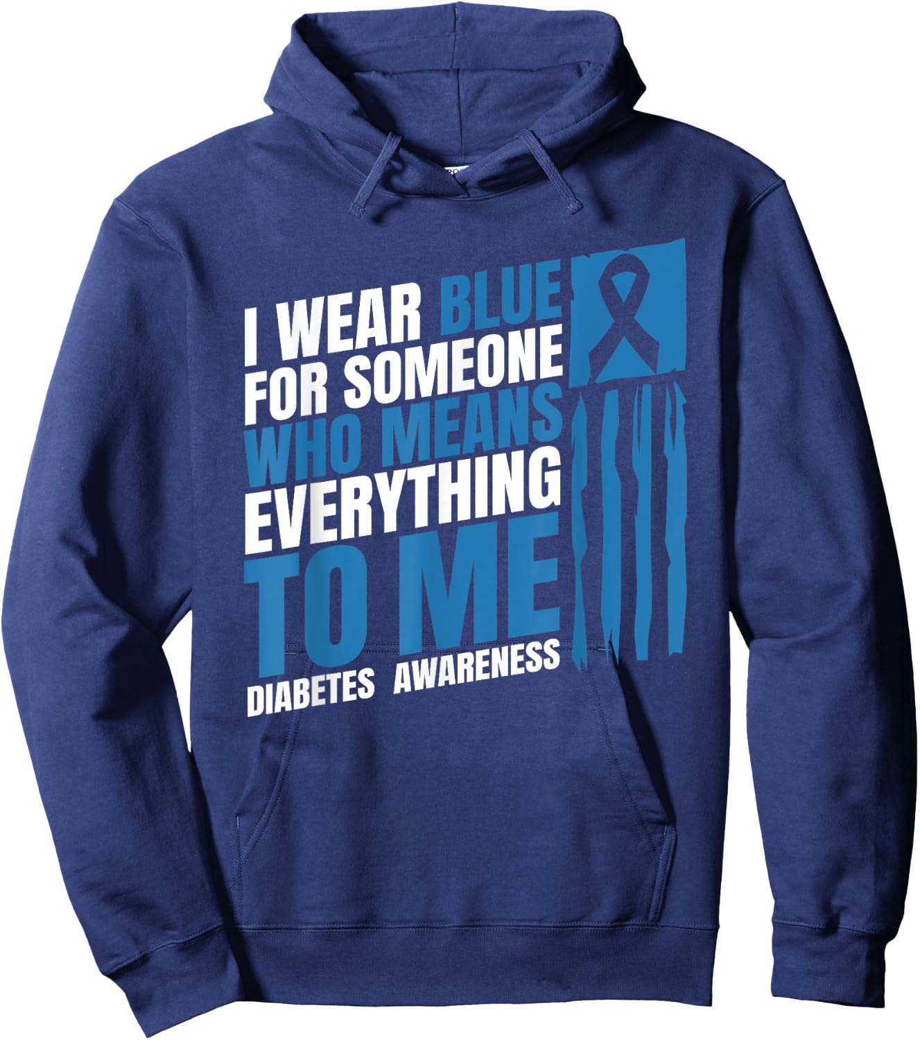 Diabetes Awareness Month Messy Bun Mother T1 T2 Hoodie - Hoodie | Navy