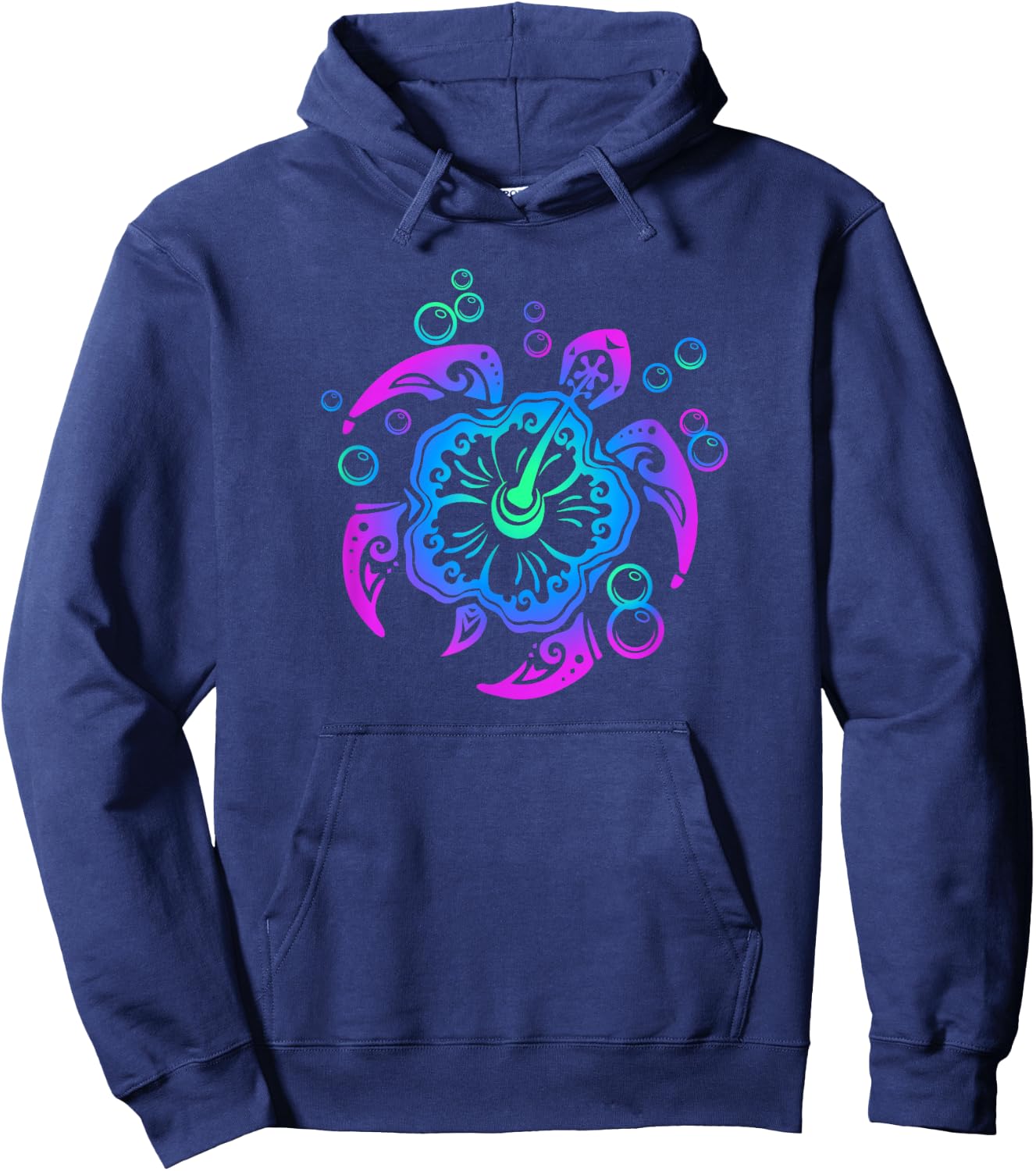 Sea Turtle Tribal Hawaii Islander Polynesian Hoodie - Hoodie | Navy