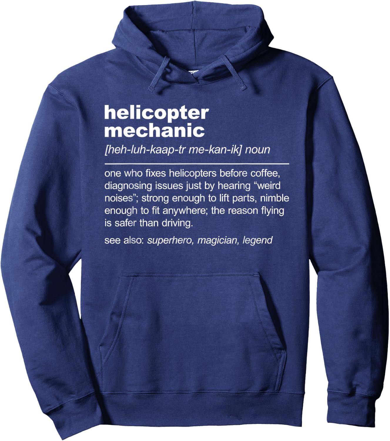 T-Shirt Hoodie - Hoodie | Navy