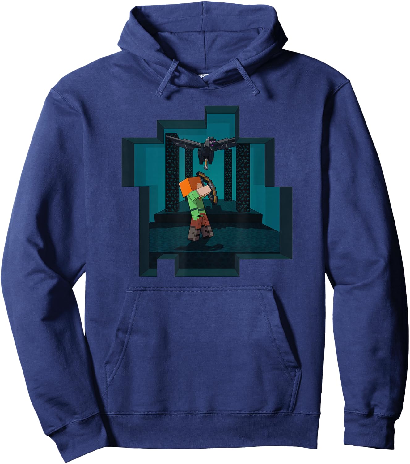 Minecraft Alex And Ender Dragon Endgame Hoodie - Hoodie | Navy