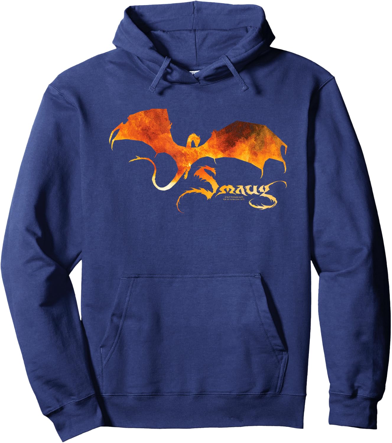 Hobbit Smaug on Fire Hoodie - Hoodie | Navy
