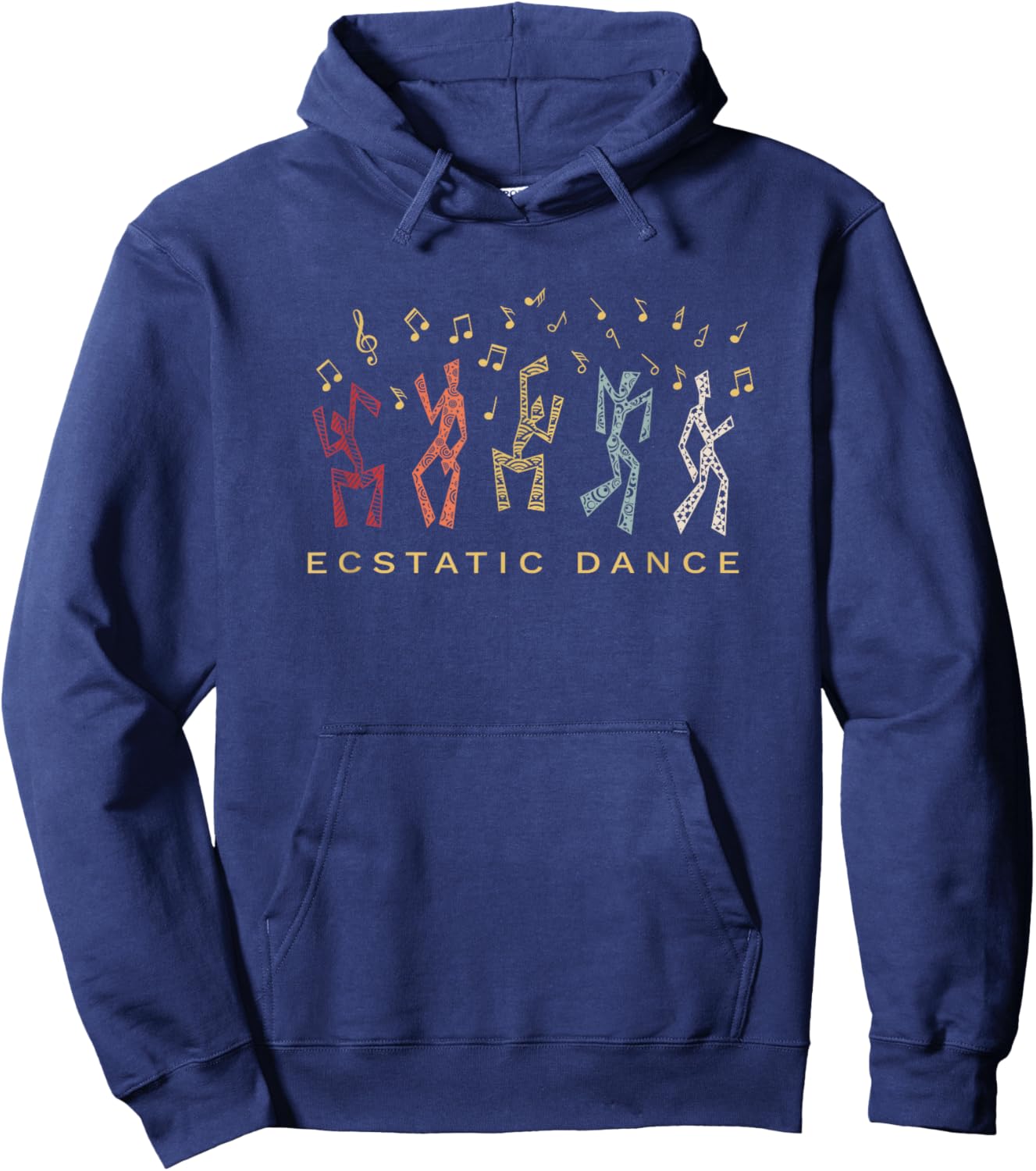 Ecstatic Dance Trance Meditation Retro Hoodie - Hoodie | Navy