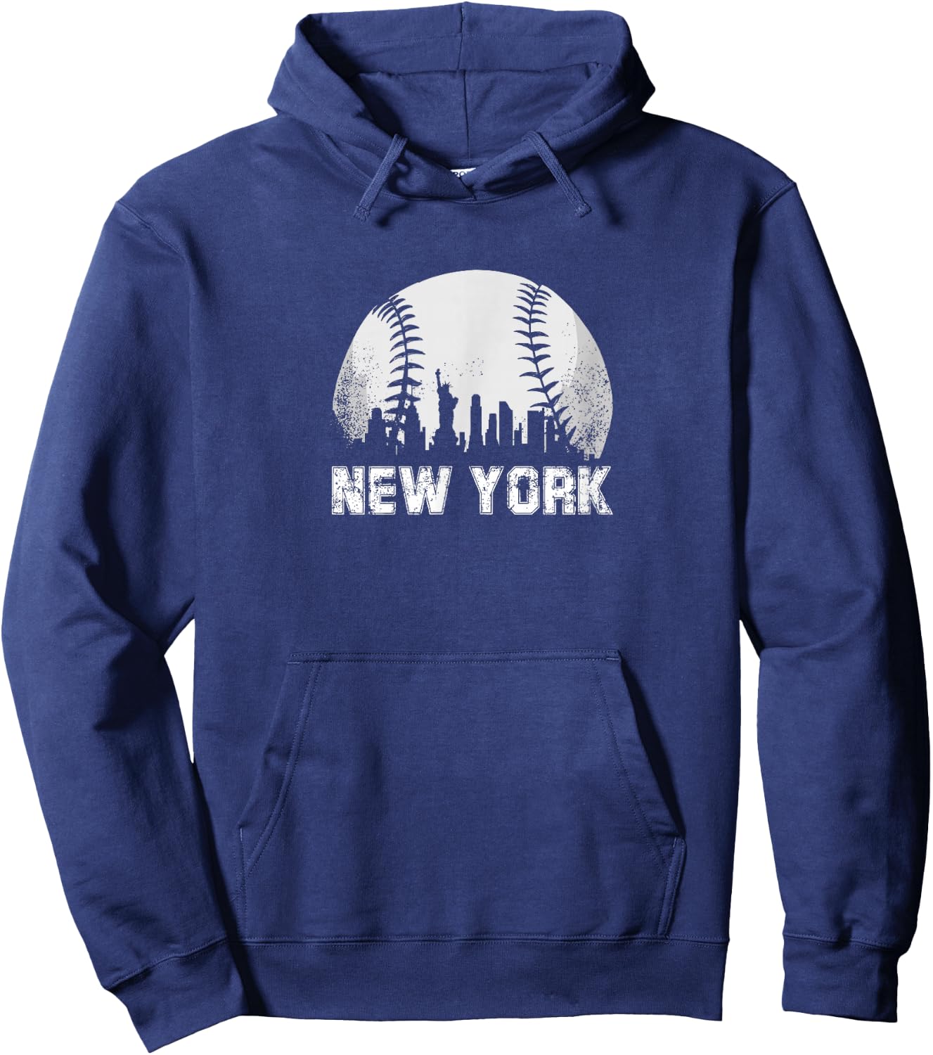New York City Skyline Baseball Lover Hoodie - Hoodie | Navy