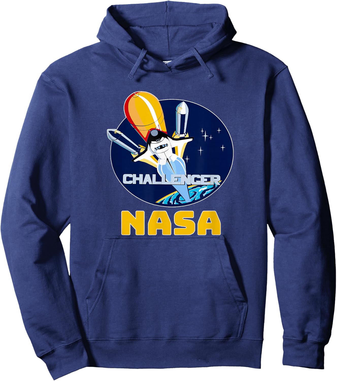 Space Shuttle Challenger NASA T Shirt Hoodie - Hoodie | Navy