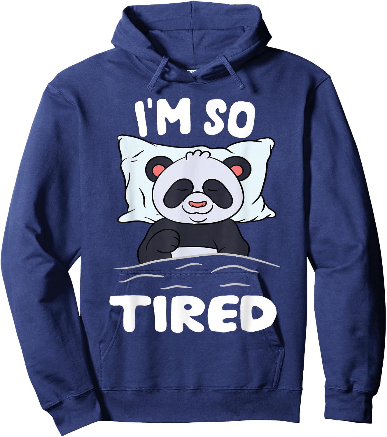 Sleeping Panda Bear I'm So Tired Hoodie - Hoodie | Navy