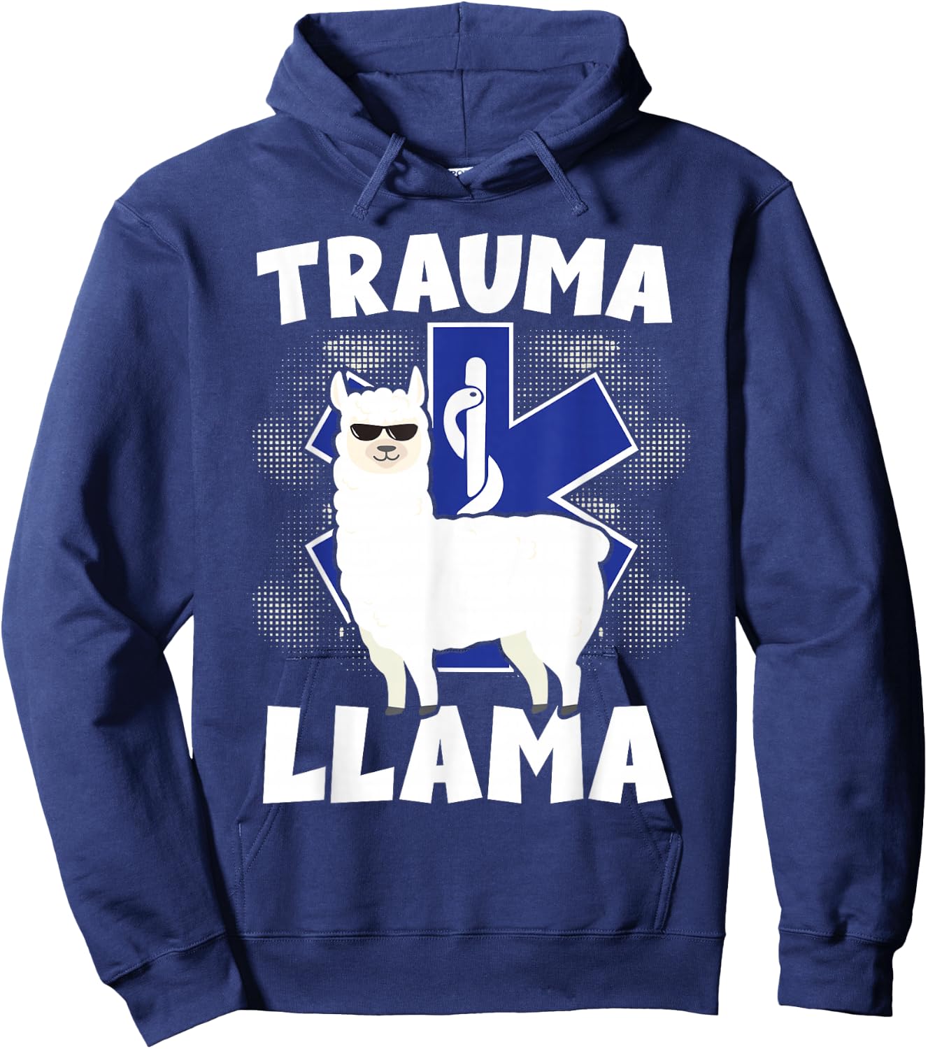 Trauma Llama Paramedic Rescue Service Hoodie - Hoodie | Navy