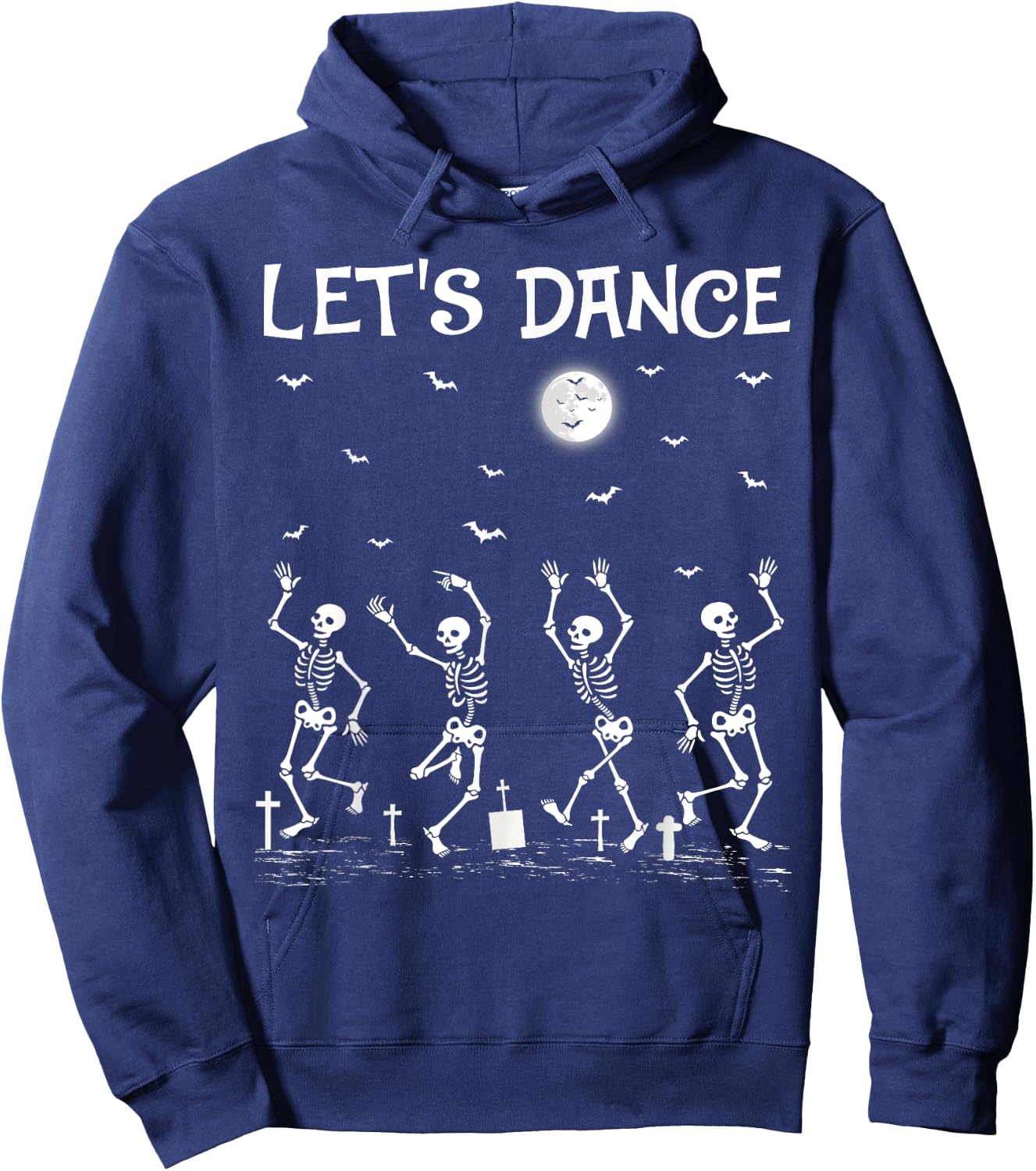 Funny Let's Dance Skeletons Dance Halloween Hoodie - Hoodie | Navy