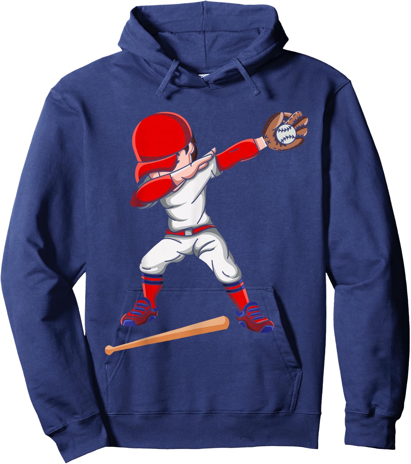 Baseballer Sportsman Dabbing Baseball Player Hoodie - Hoodie | Navy