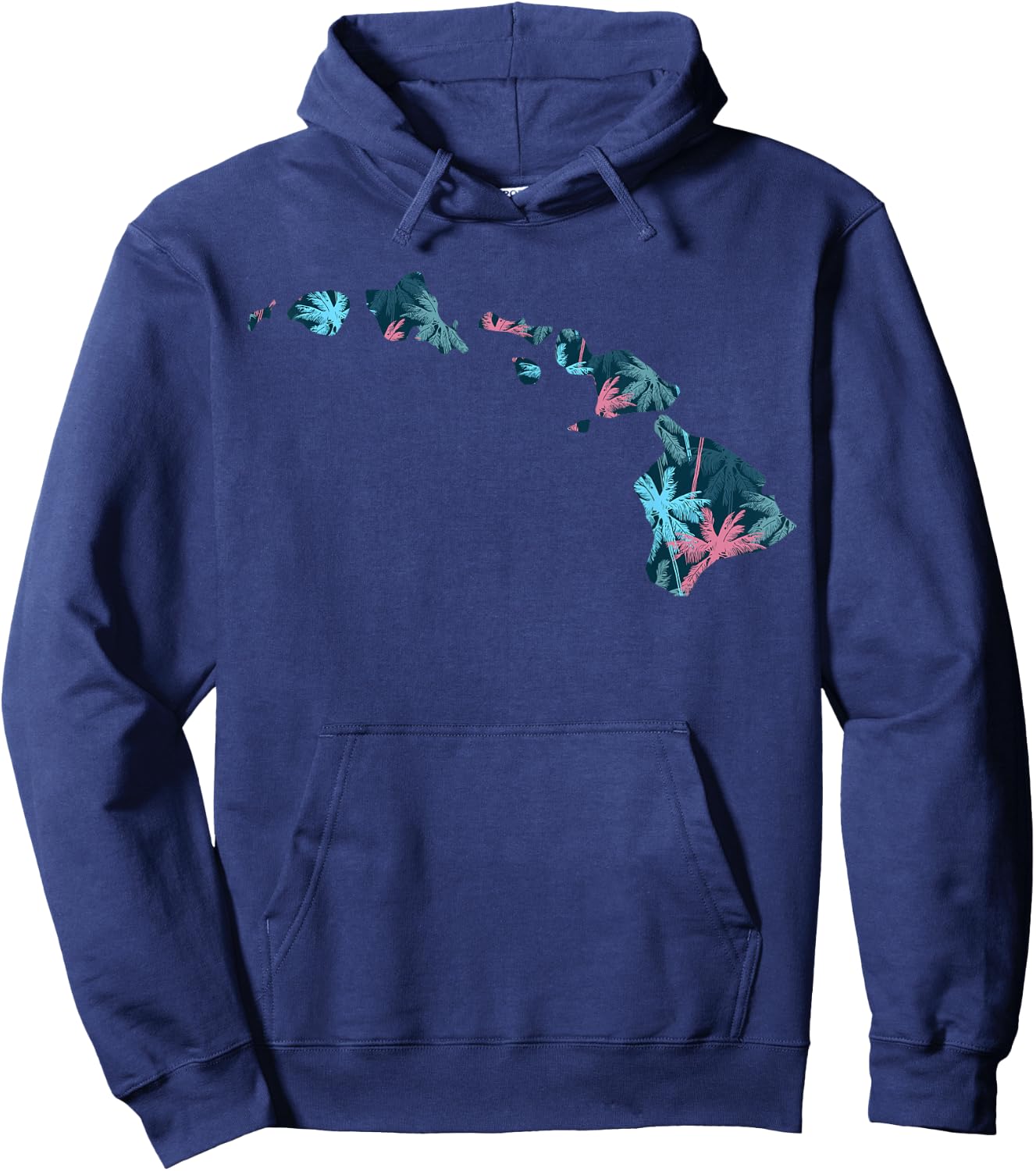 Hawaiian Island Necklace Hawaii Hoodie - Hoodie | Navy