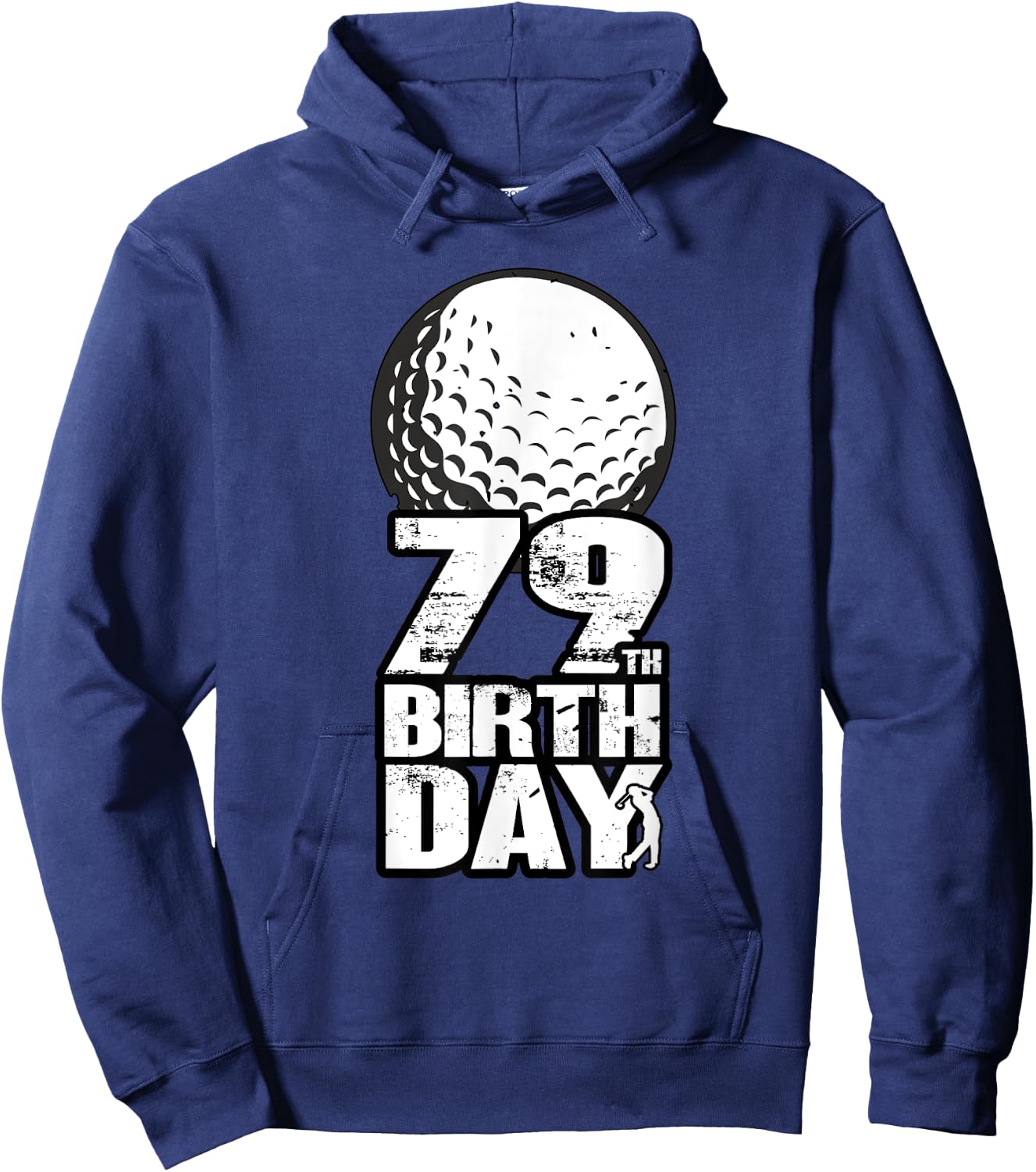 79 Years Old Golf Golfing Golfer 30th Birthday Hoodie - Hoodie | Navy