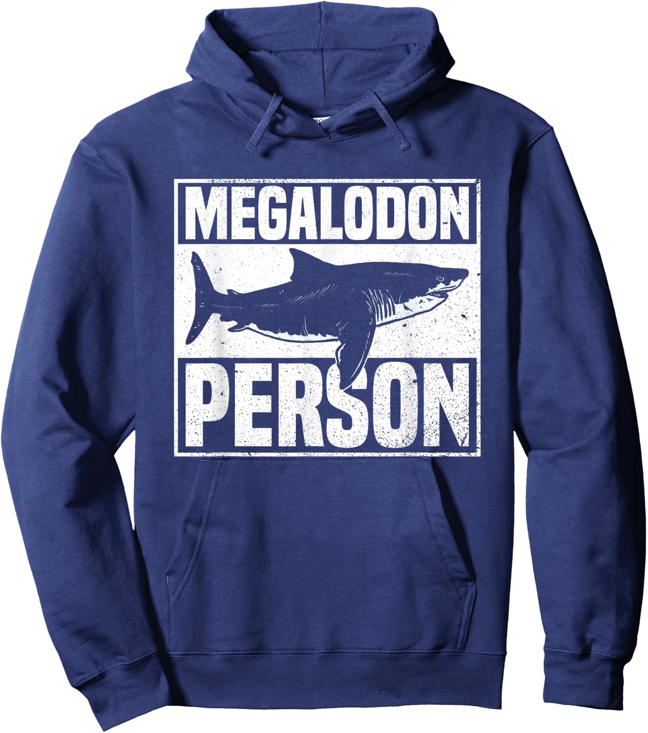 Megalodon Person - Megalodon Shark Hoodie - Hoodie | Navy