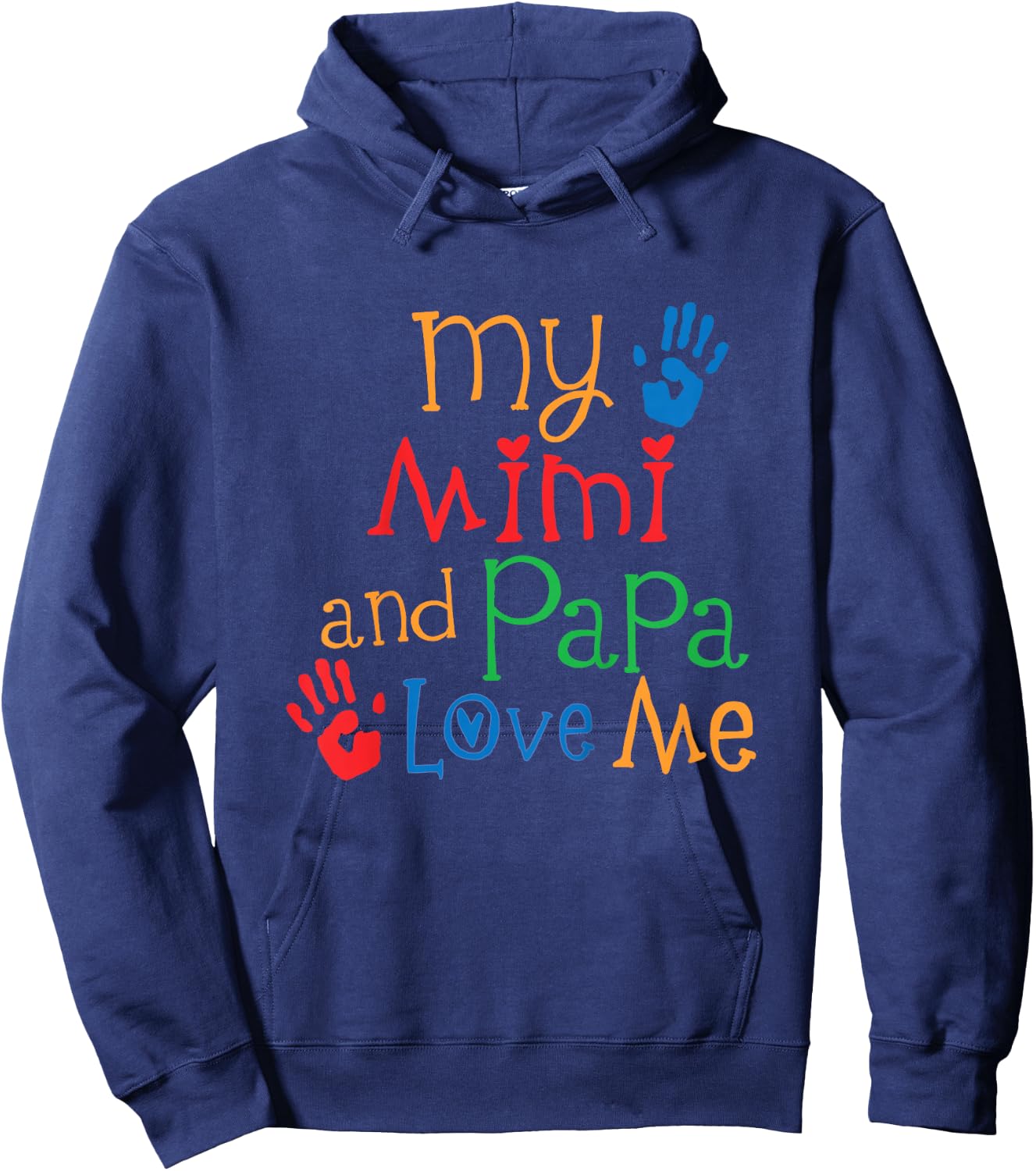 Kids My Mimi and Papa Love Me Grandchild Hoodie - Hoodie | Navy
