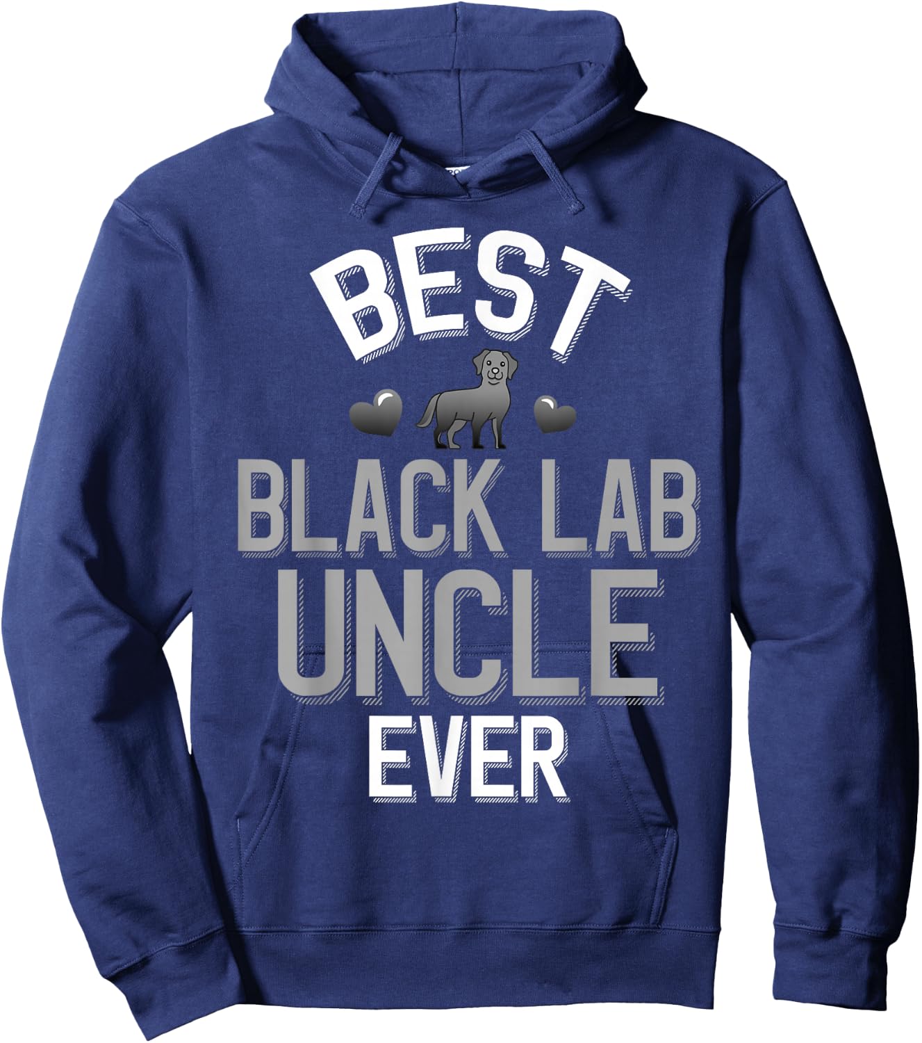 Labrador Family Best Black Lab Uncle Hoodie - Hoodie | Navy