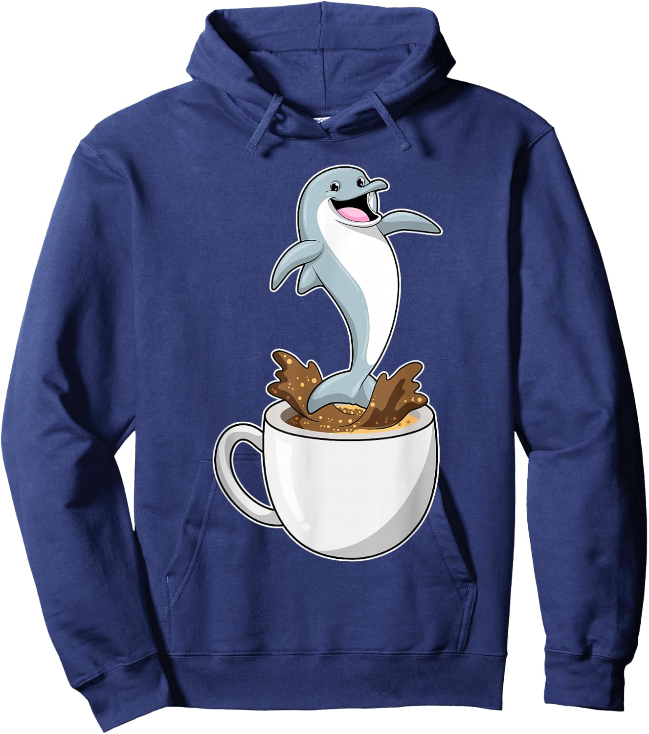 Dolphin Coffee Mug Hoodie - Hoodie | Navy