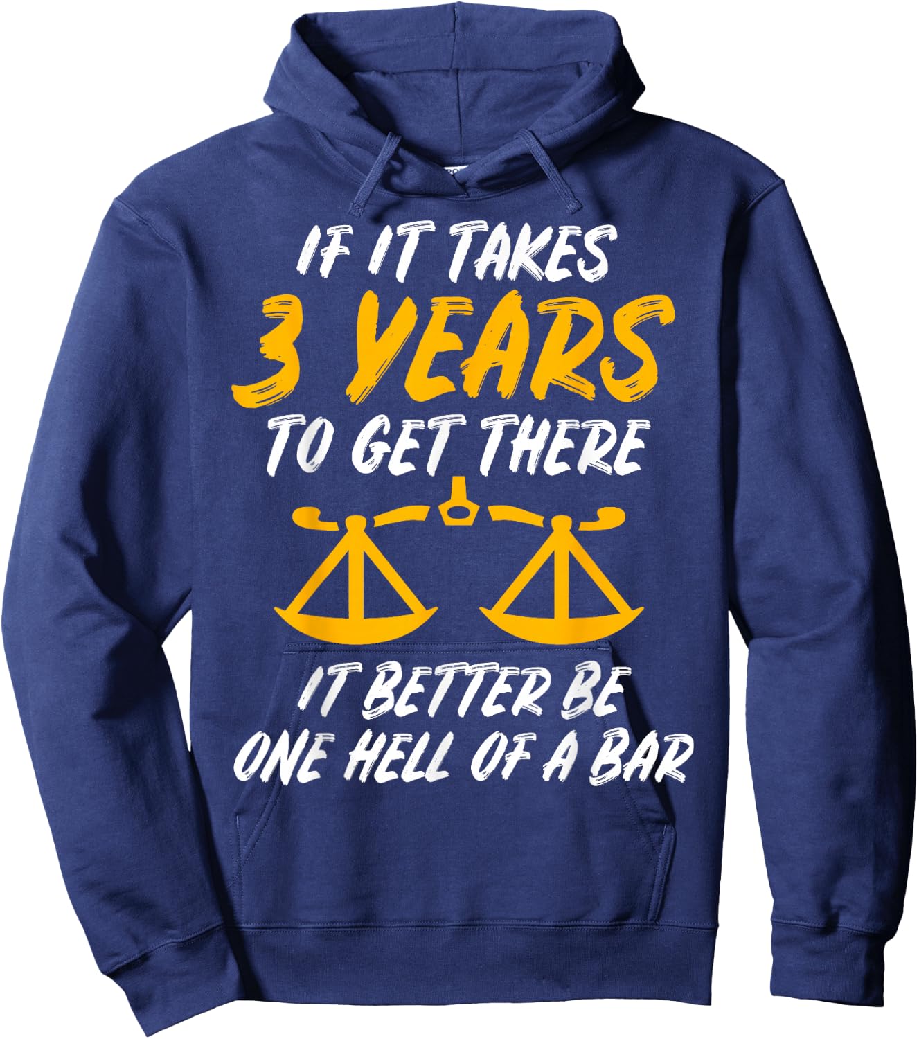 Law Student Lawyer Attorney Gift: & Graphic Hoodie - Hoodie | Navy