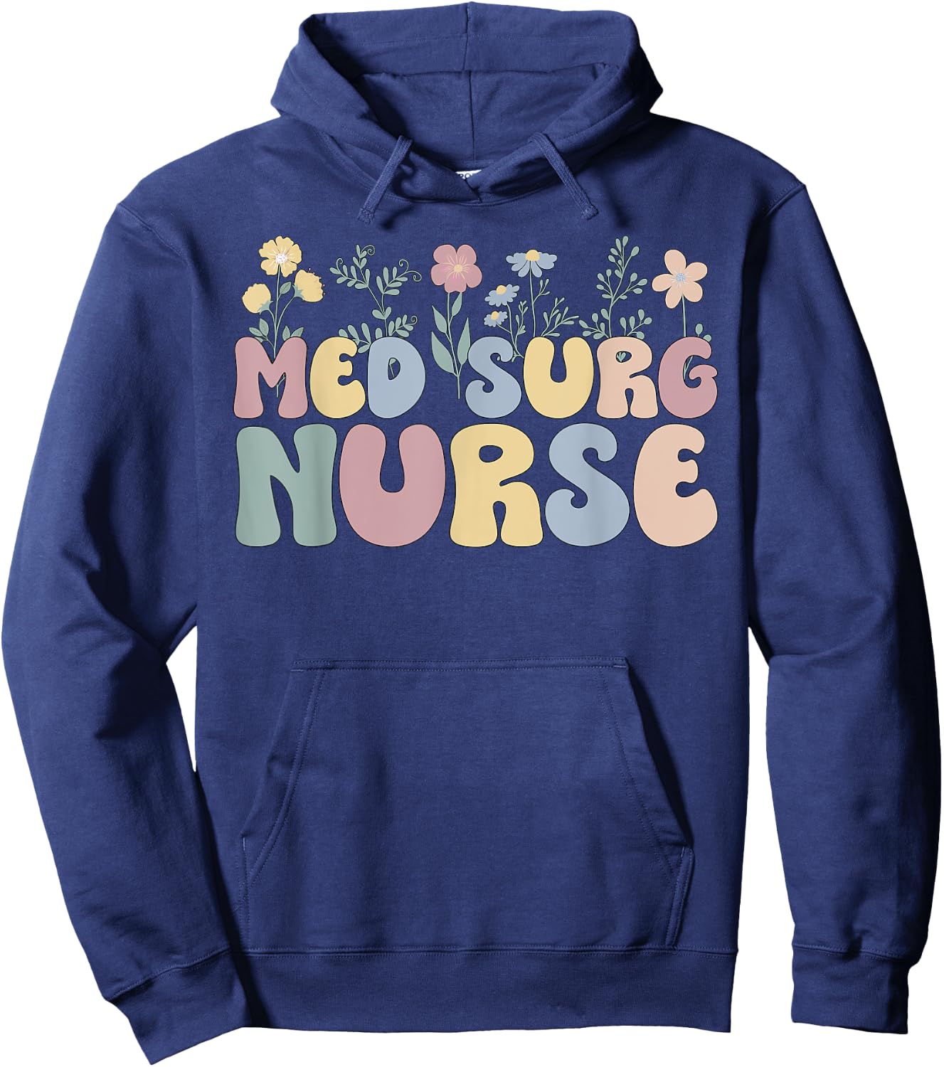 Groovy Med Surg Nurse Medical-Surgical Nursing Hoodie - Hoodie | Navy