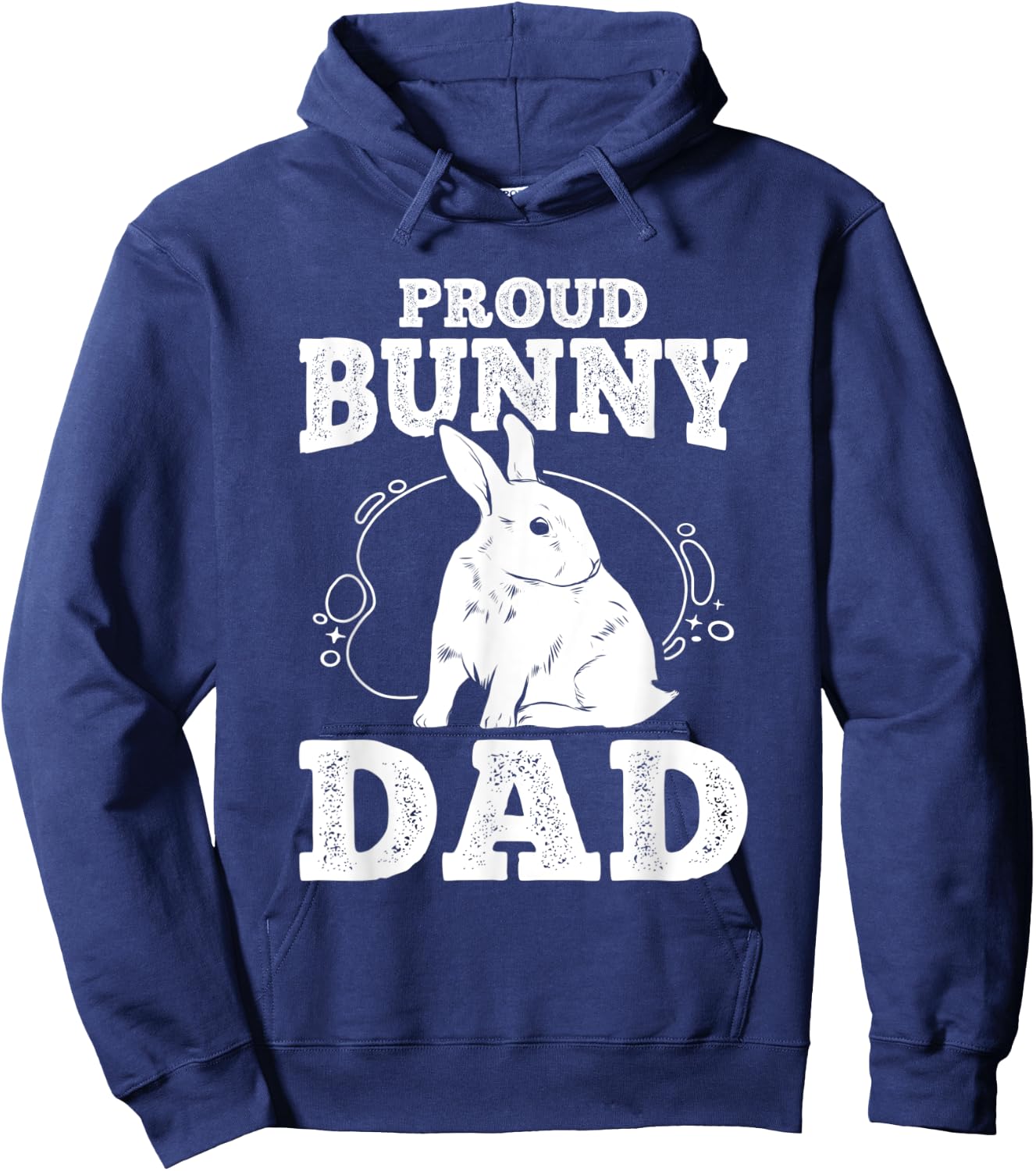 Proud Bunny Dad Cute Rabbit Lovers Bunny Hoodie - Hoodie | Navy