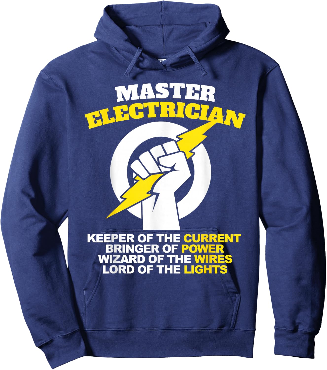 Funny Master Electrician Hoodie - Hoodie | Navy