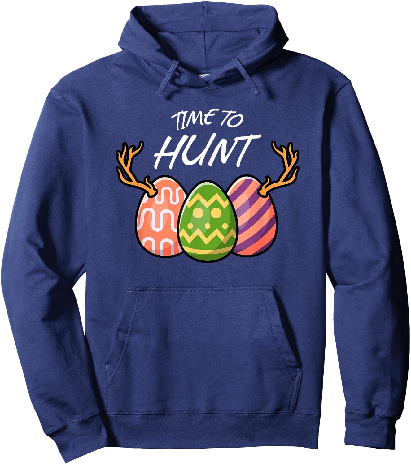 Easter Egg Time To Hunt Deer Funny Easter Cute Hoodie - Hoodie | Navy