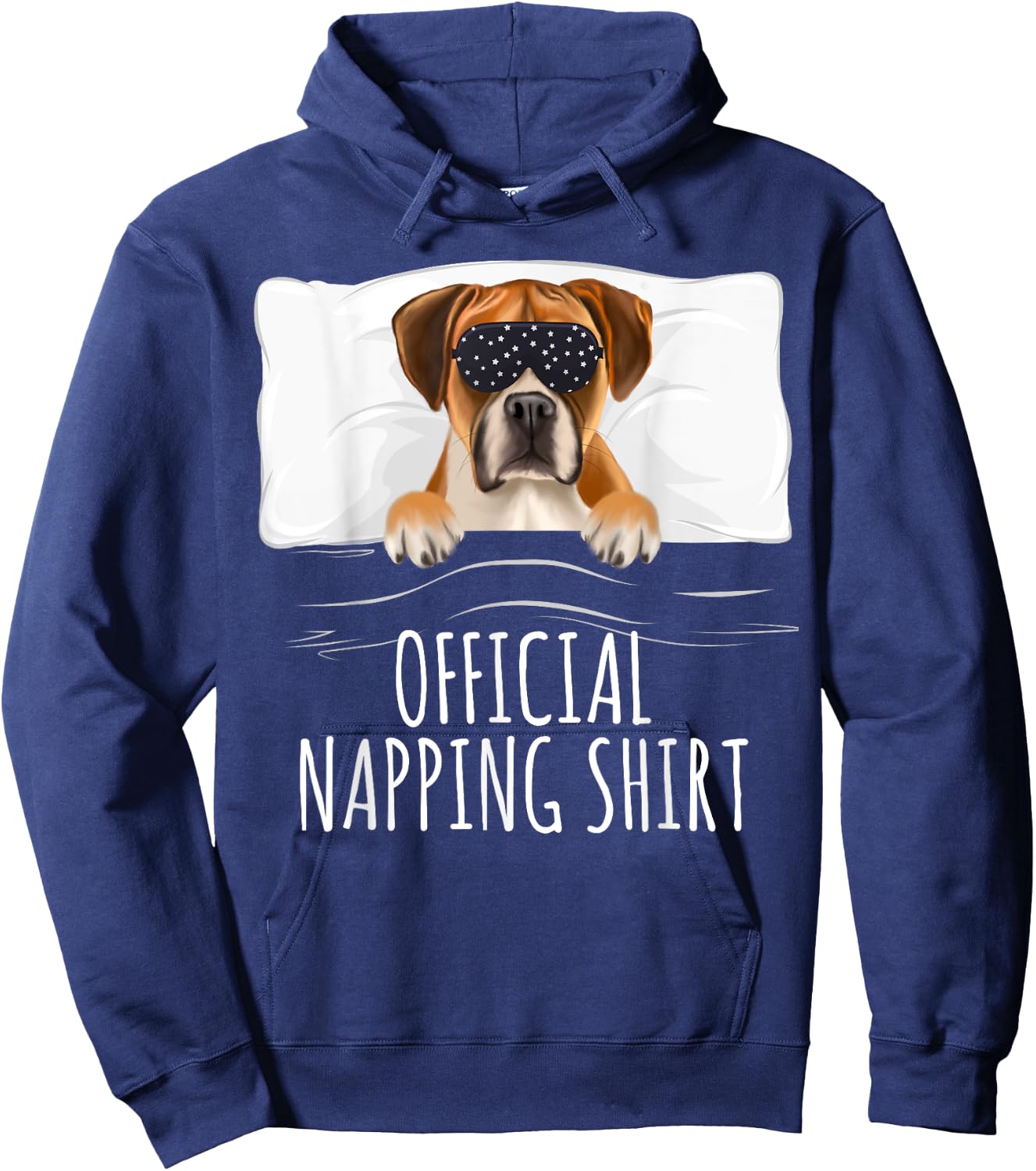 Black Sleep Mask Boxer Official Napping Hoodie - Hoodie | Navy