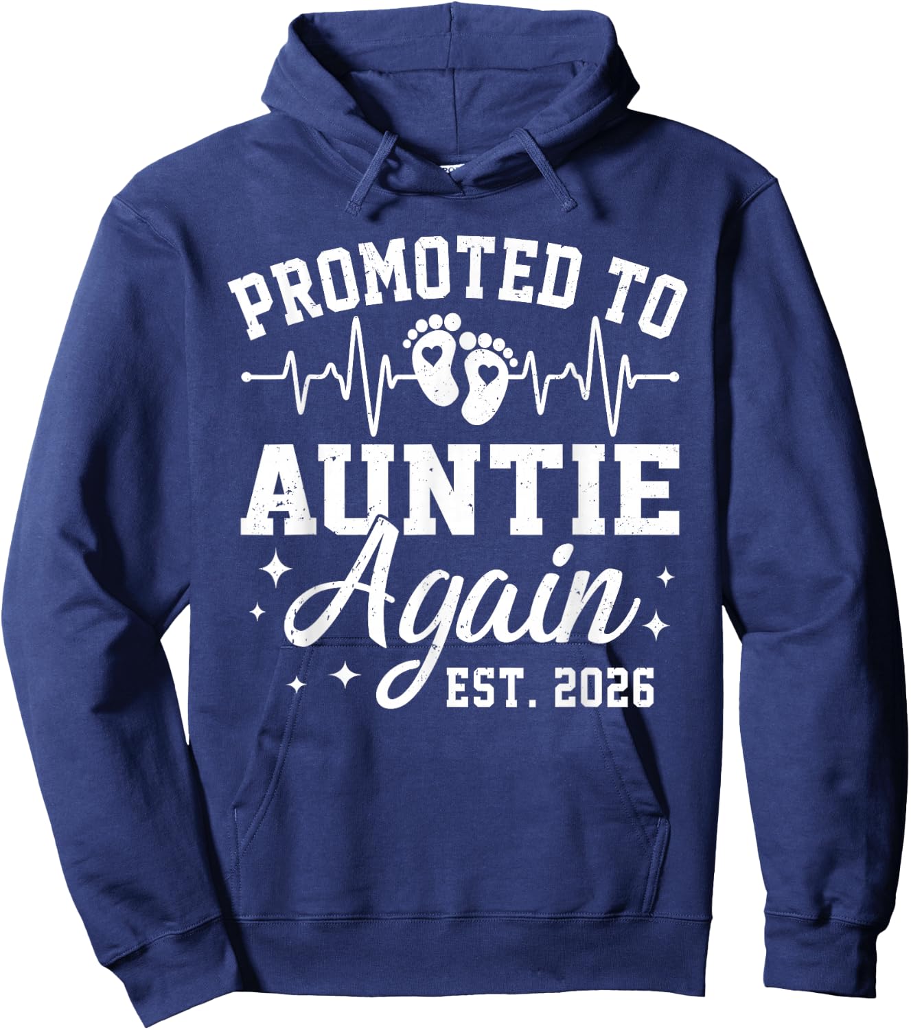 Promoted to Auntie Again Est 2026 Hoodie - Hoodie | Navy