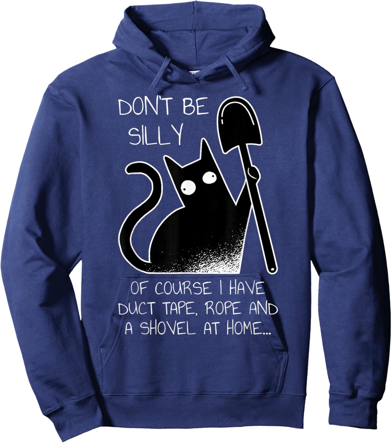 Don't Be Silly Bad Black Cat Funny Cat Hoodie - Hoodie | Navy