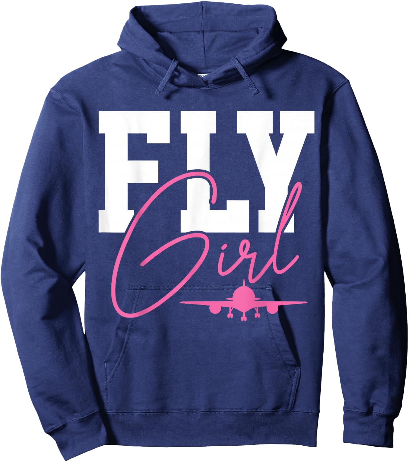 Pilot Girl Aeroplane Aviation Hoodie - Hoodie | Navy