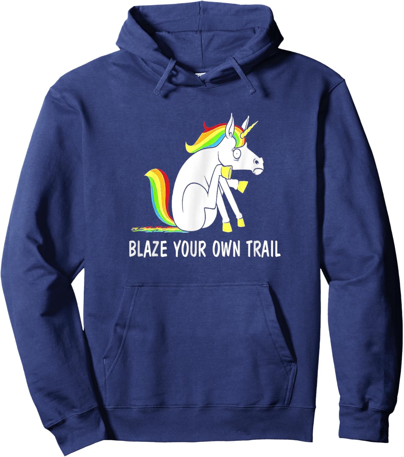 Blaze Your Own Trail Unicorn Hoodie - Hoodie | Navy