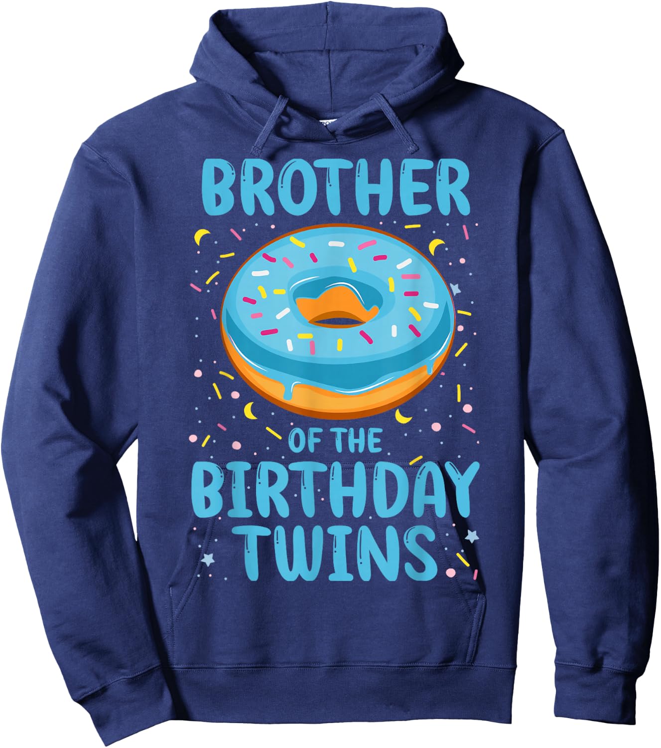Brother of the Birthday Twins Hoodie - Hoodie | Navy