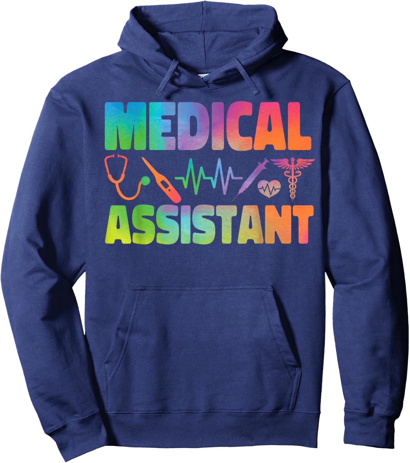 Certified Medical Assistant Watercolor CMA Hoodie - Hoodie | Navy
