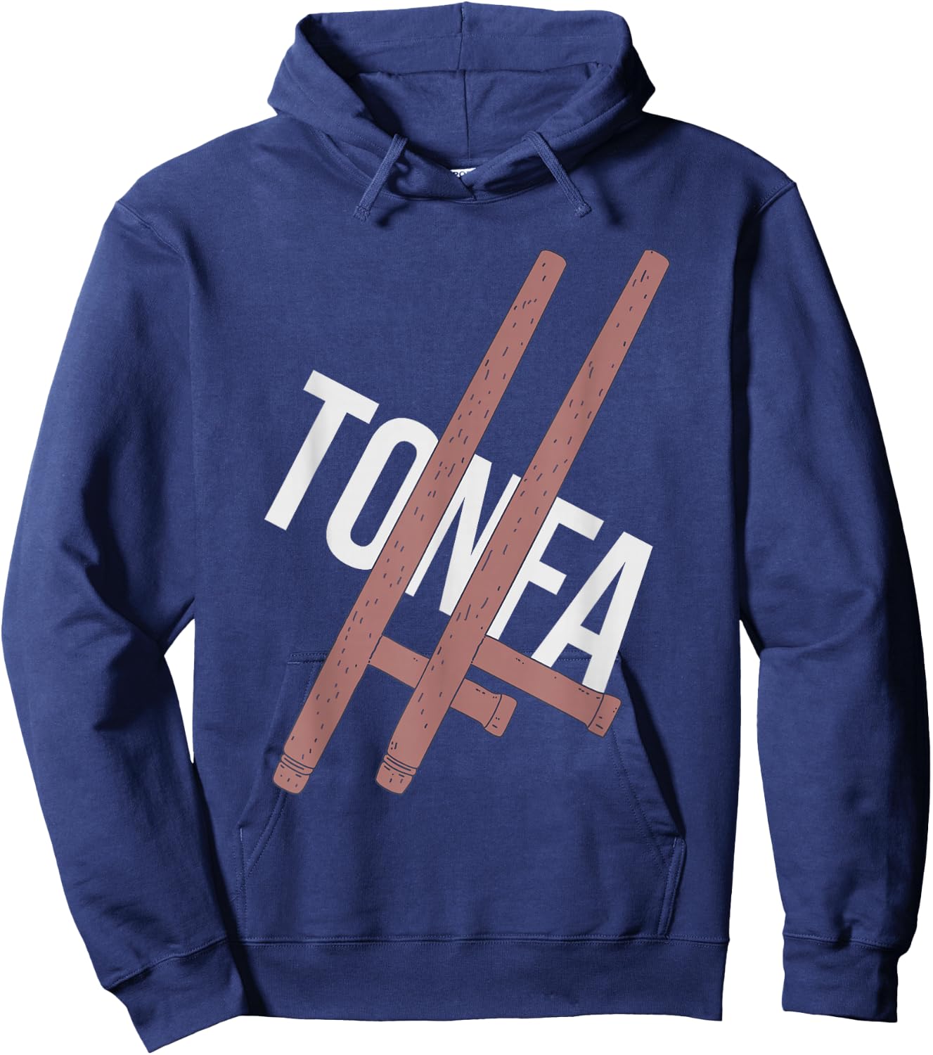 Tonfa - Tong Fa Pair - Okinawan Fighting Hoodie - Hoodie | Navy